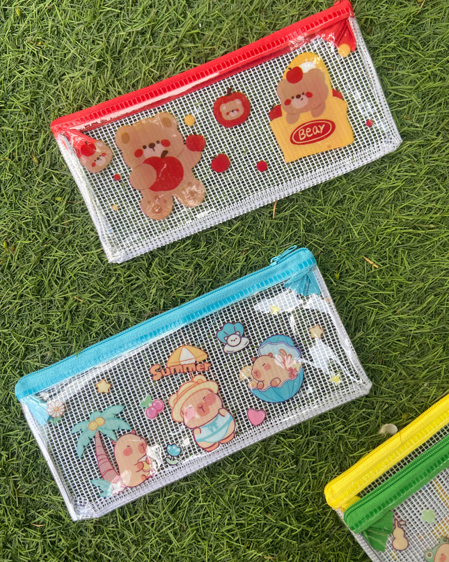 Cartoon Pencil Pouches (Pack of 2)