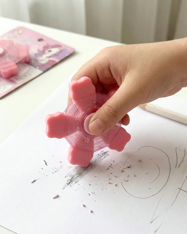 Unicorn Fidget Spinner Eraser