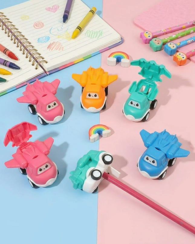 Fun Pull-Back Toy Airplane Pencil Sharpener