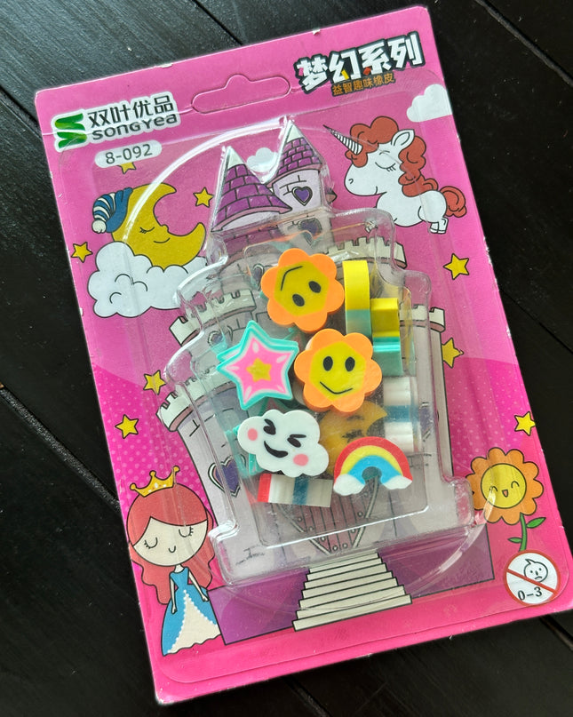 Unicorn Eraser Set