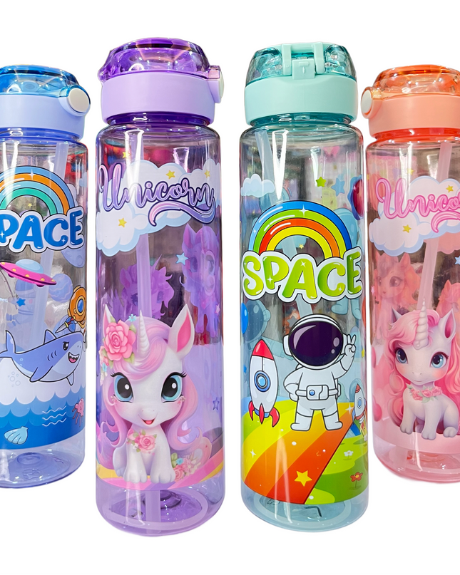 Unicorn/space water bottle
