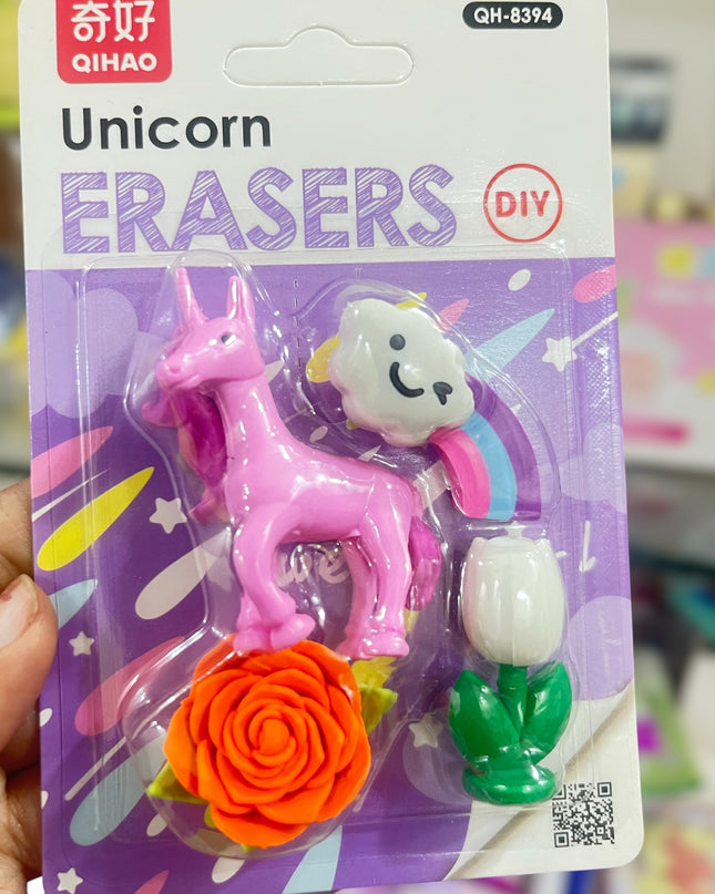 Unicorn Eraser Set
