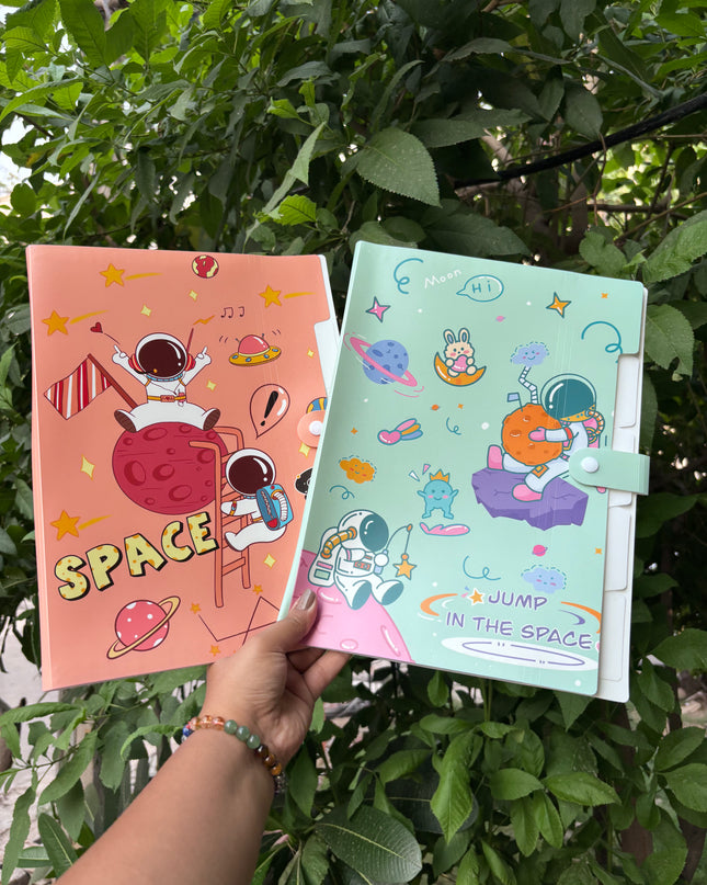 Space theme file folders