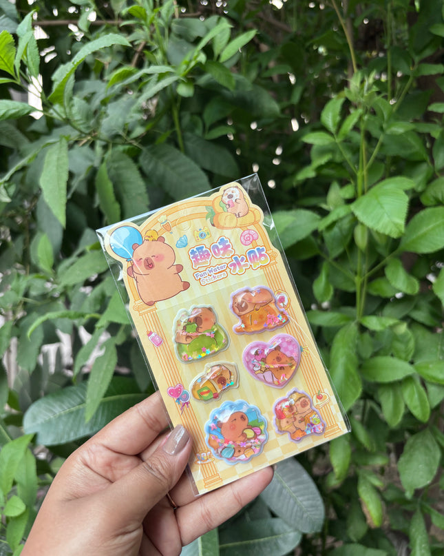 Capybara water stickers