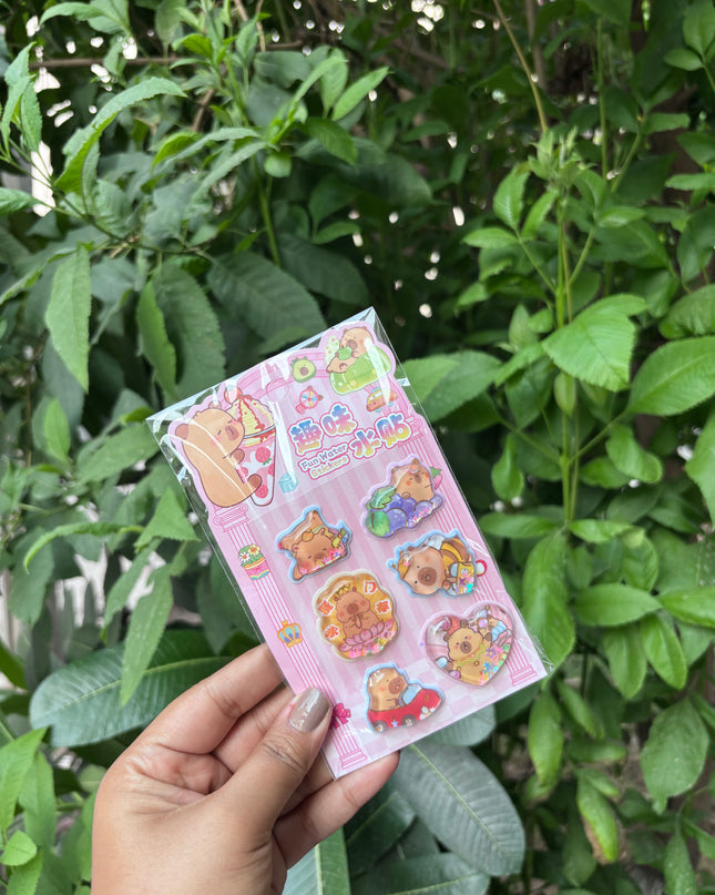 Capybara water stickers