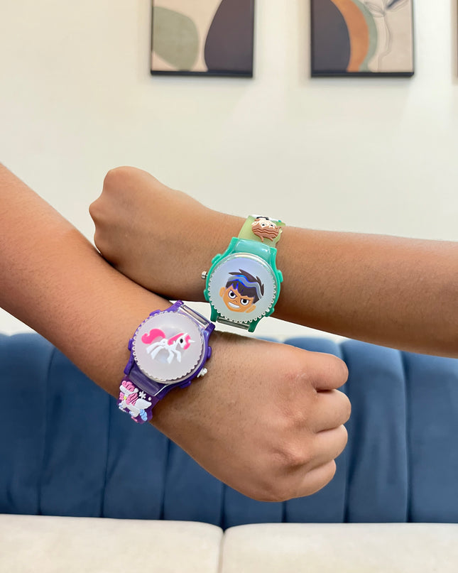 2 in 1 light spinner with watch
