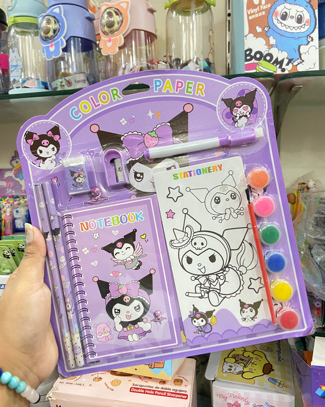 Coloring stationery set