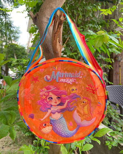 Unicorn and Space Round Jelly Sling Bag