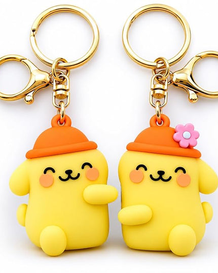 Silicon Couple Keychain Set