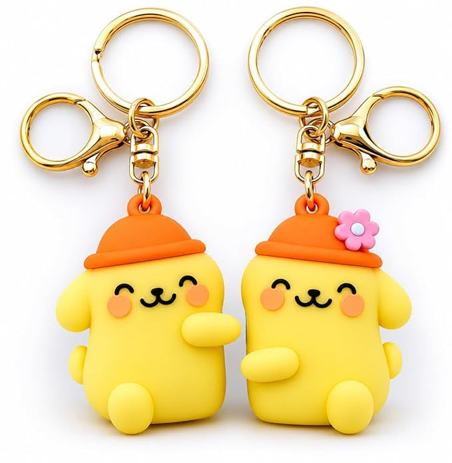 Silicon Couple Keychain Set
