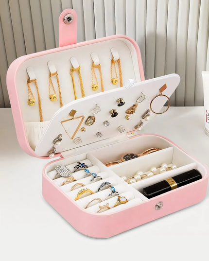 Compact Double Layer jewellery Box Organizer
