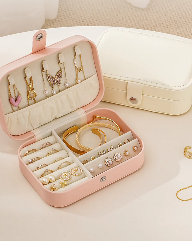 Compact Double Layer jewellery Box Organizer