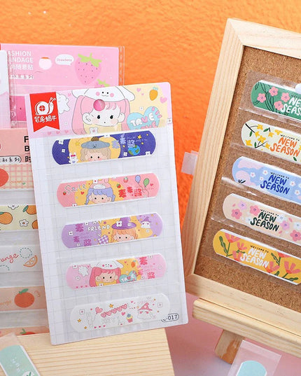 Cute Cartoon Waterproof Bandages for Kids – Skin-Friendly (Pack of 20)