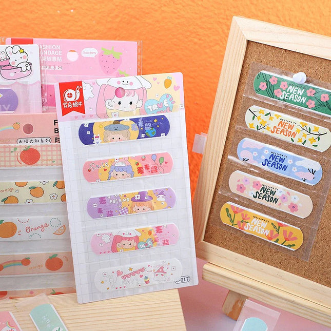 Cute Cartoon Waterproof Bandages for Kids – Skin-Friendly (Pack of 20)