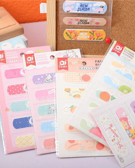 Cute Cartoon Waterproof Bandages for Kids – Skin-Friendly (Pack of 20)