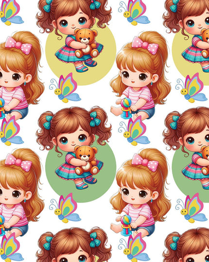 Cartoon wrapping papers(pack of 5 sheets)
