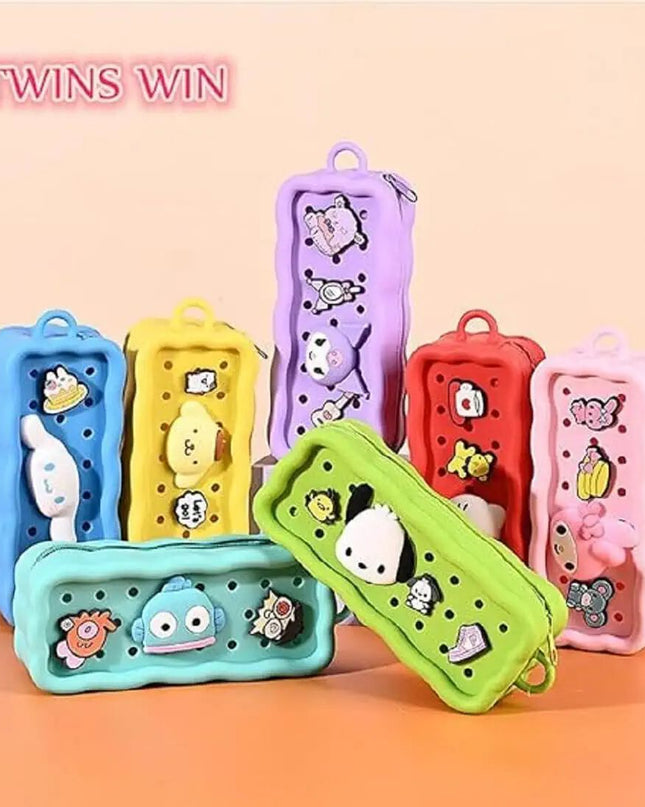 Kawaii Silicon Pouch With Movable Charms