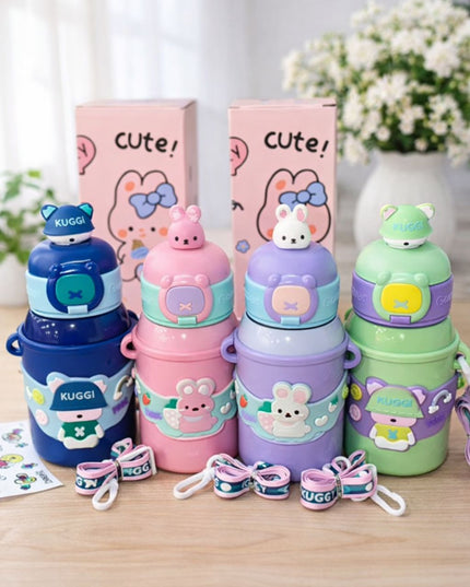 Teddy Steel Water  Bottle with accessories (500ML)