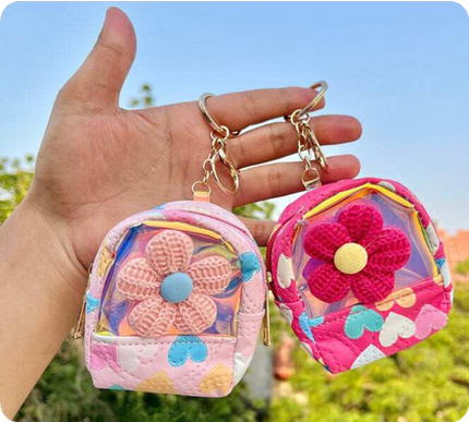 Tote Style Pouch Keychain