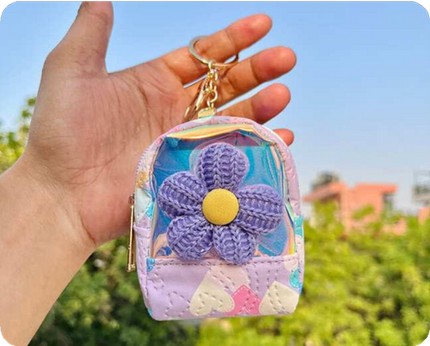 Tote Style Pouch Keychain