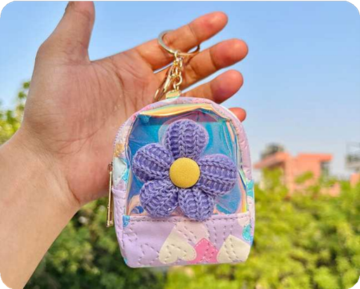Tote Style Pouch Keychain