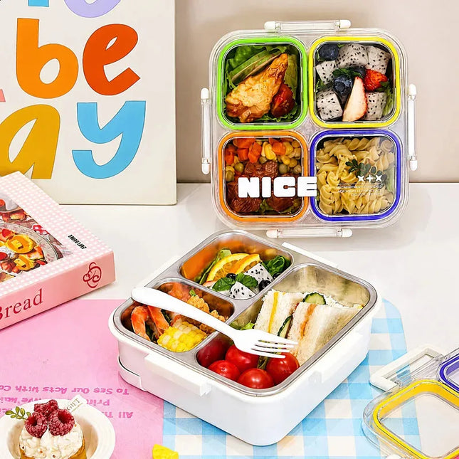 4-in-1 Rainbow Lunch Box