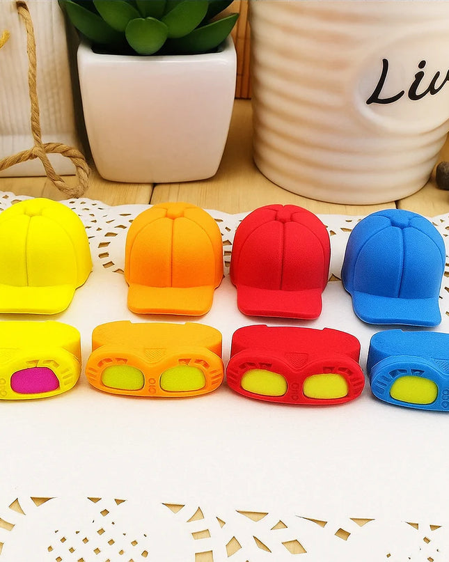 Cap & Goggles Eraser ( Pack of 10 )