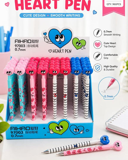 Cute Heart Pencil (Pack of 2)
