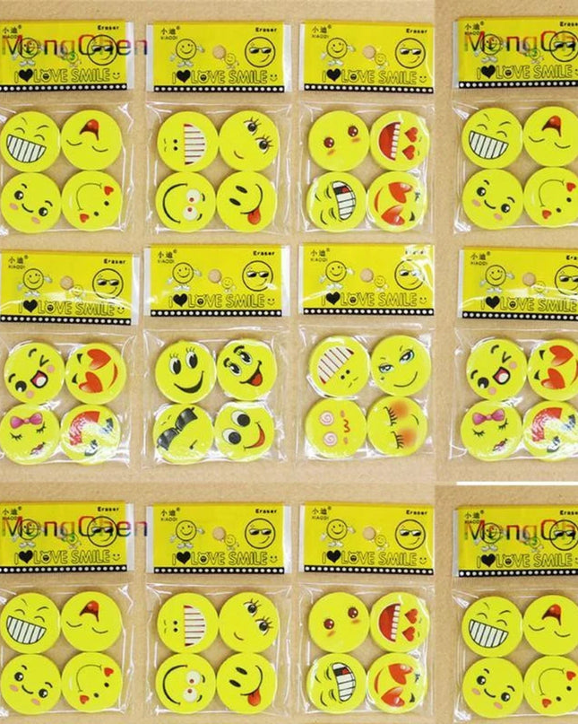 Round Smiley Eraser (Pack of 12)