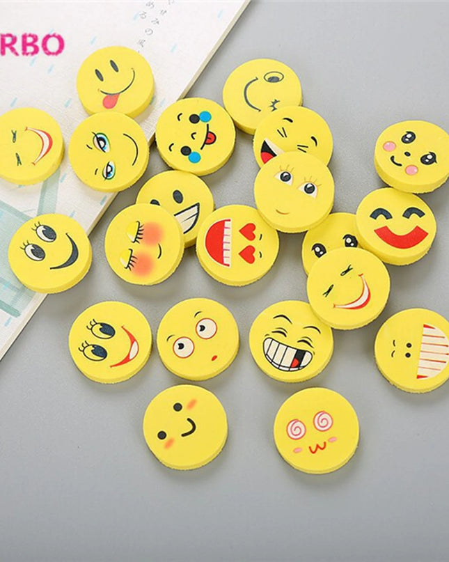 Round Smiley Eraser (Pack of 12)