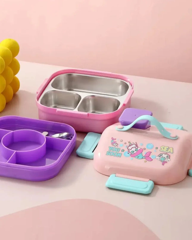 Stainless Steel Double Compartment Lunch Box