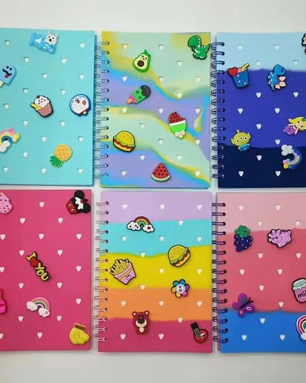 Kiddon Silicone Cover Notebook With Charms - Assorted - Single Piece