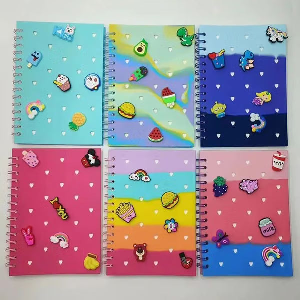 Kiddon Silicone Cover Notebook With Charms - Assorted - Single Piece