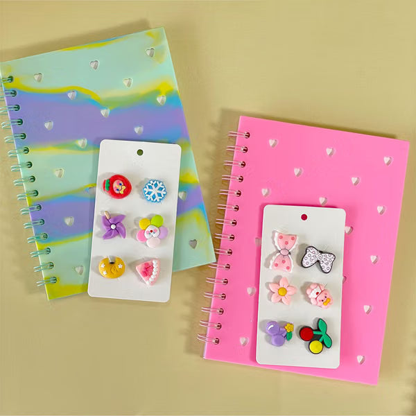 Kiddon Silicone Cover Notebook With Charms - Assorted - Single Piece