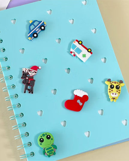 Kiddon Silicone Cover Notebook With Charms - Assorted - Single Piece