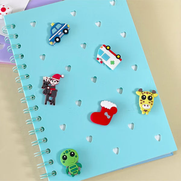 Kiddon Silicone Cover Notebook With Charms - Assorted - Single Piece