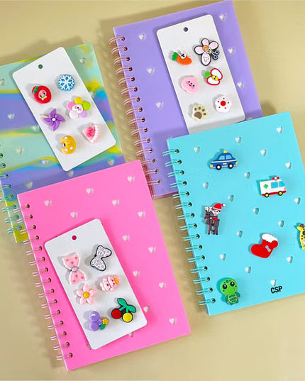 Kiddon Silicone Cover Notebook With Charms - Assorted - Single Piece