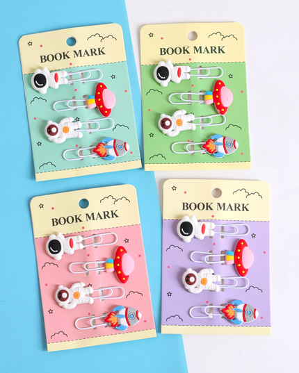 Smart Study Paperclip Bookmarks - Set Of 4 Assorted Themes