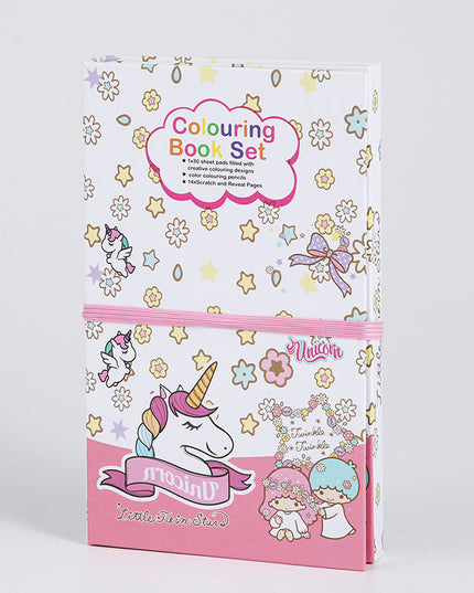 Kid's Coloring & Scratch Art Book Set