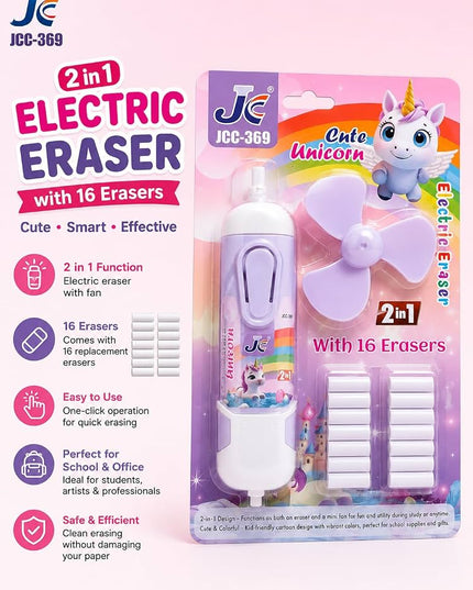 Electric Eraser With Mini Fan