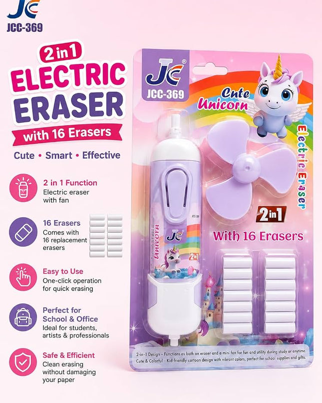 Electric Eraser With Mini Fan