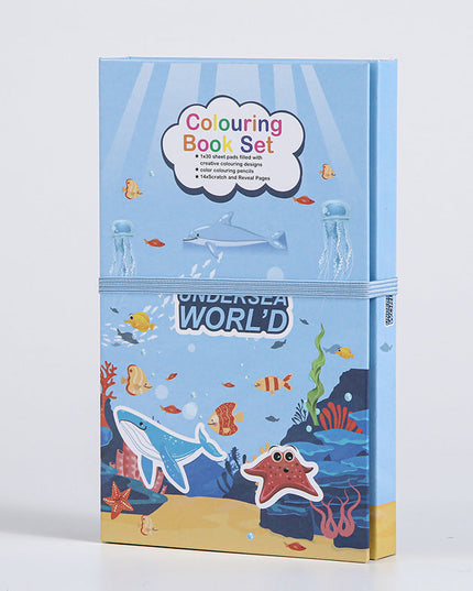 Kid's Coloring & Scratch Art Book Set