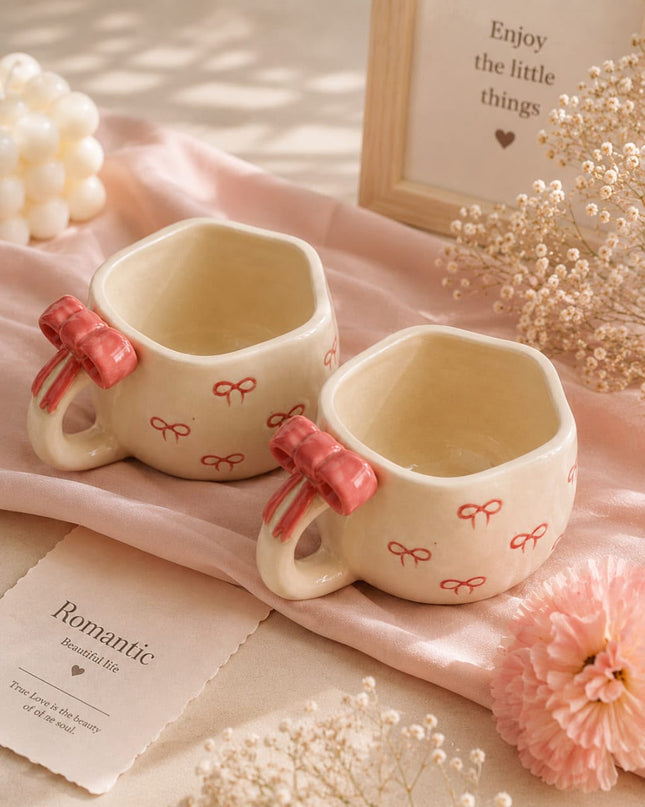 🎀Pink Bow Ceramic Mug🎀