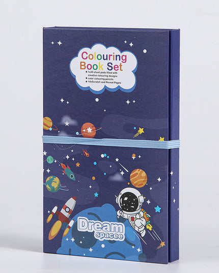 Kid's Coloring & Scratch Art Book Set