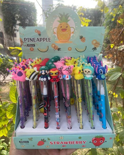 Mix cartoon Push Pencils (Pack of 5)
