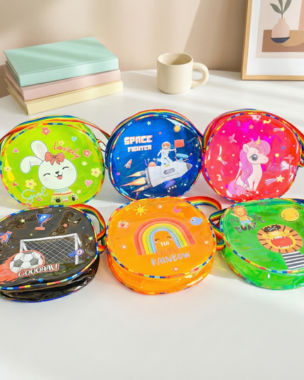 Unicorn and Space Round Jelly Sling Bag