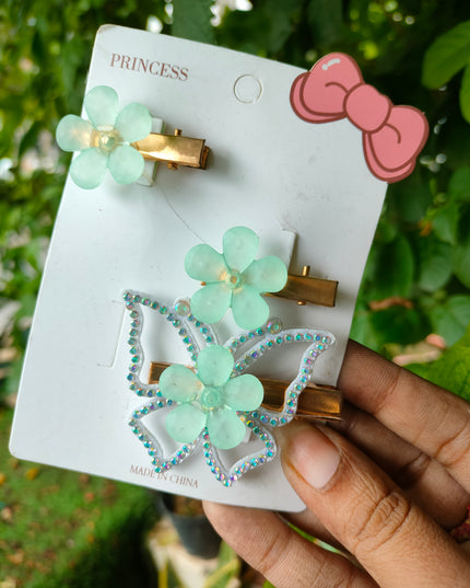 Kiddon Butterfly and Flower Clips