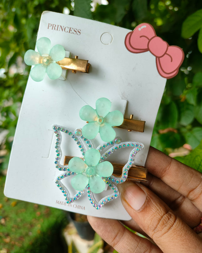 Kiddon Butterfly and Flower Clips