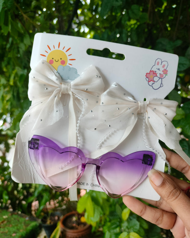 Kiddon Colourful Goggles With  Bow Set
