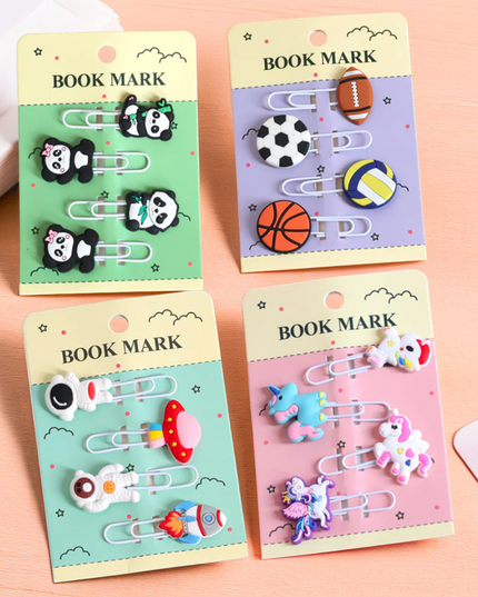 Smart Study Paperclip Bookmarks - Set Of 4 Assorted Themes